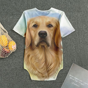 Golden Retriever Portrait Print Men's Bodysuit