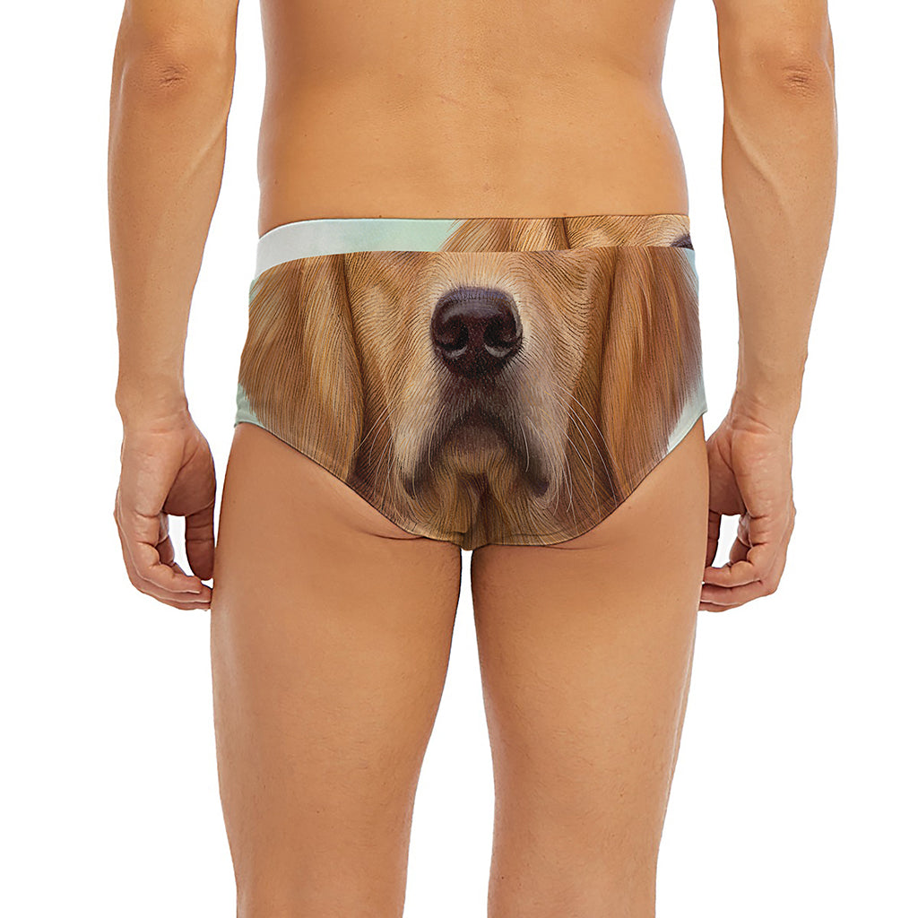 Golden Retriever Portrait Print Men's Briefs