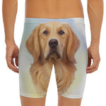 Golden Retriever Portrait Print Men's Long Boxer Briefs