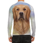 Golden Retriever Portrait Print Men's Long Sleeve Rash Guard