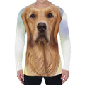 Golden Retriever Portrait Print Men's Long Sleeve T-Shirt