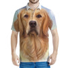 Golden Retriever Portrait Print Men's Polo Shirt