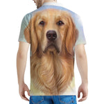 Golden Retriever Portrait Print Men's Polo Shirt