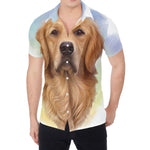 Golden Retriever Portrait Print Men's Shirt