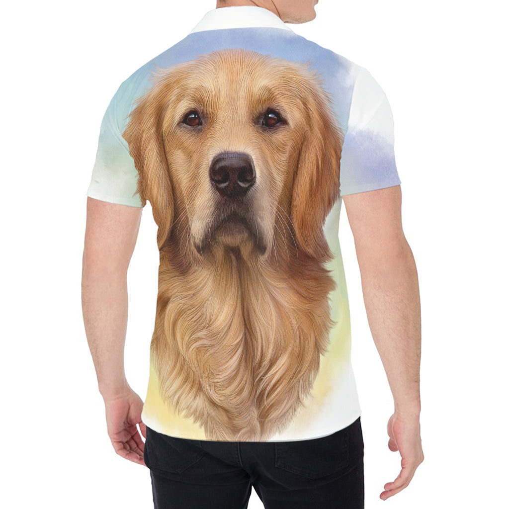 Golden Retriever Portrait Print Men's Shirt