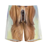 Golden Retriever Portrait Print Men's Sports Shorts