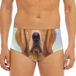 Golden Retriever Portrait Print Men's Triangle Swim Briefs