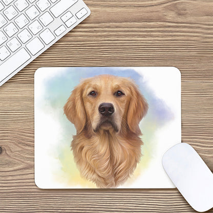 Golden Retriever Portrait Print Mouse Pad