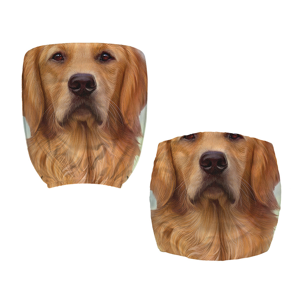 Golden Retriever Portrait Print Office Chair Cover