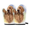 Golden Retriever Portrait Print Oven Mitts