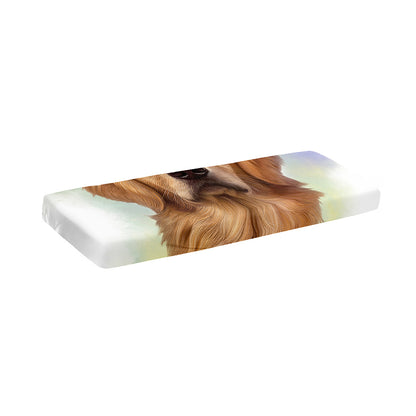 Golden Retriever Portrait Print Piano Keyboard Cover
