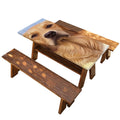 Golden Retriever Portrait Print Picnic Table Cover