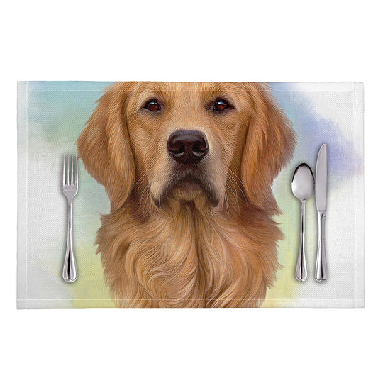 Golden Retriever Portrait Print Placemat