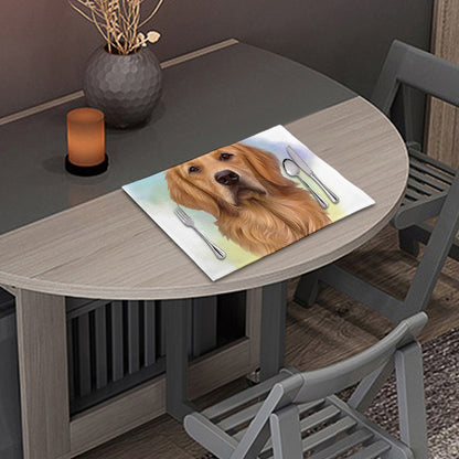 Golden Retriever Portrait Print Placemat