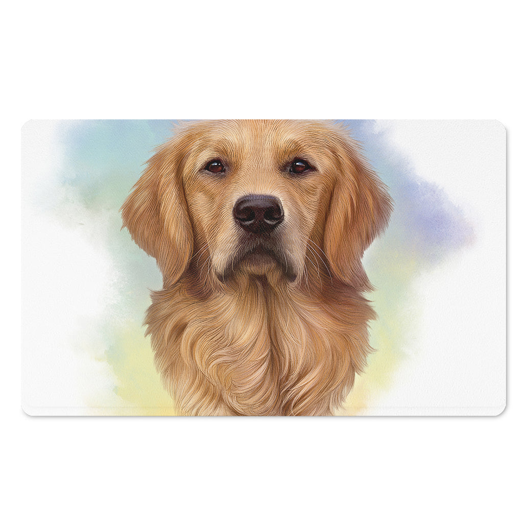 Golden Retriever Portrait Print Polyester Doormat