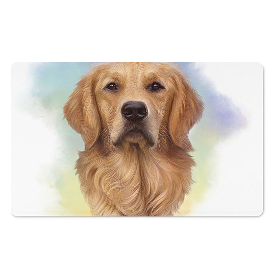 Golden Retriever Portrait Print Polyester Doormat