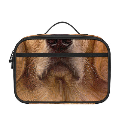Golden Retriever Portrait Print Portable Lunch Bag