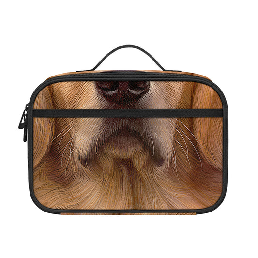 Golden Retriever Portrait Print Portable Lunch Bag