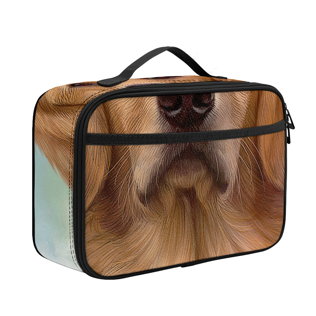 Golden Retriever Portrait Print Portable Lunch Bag