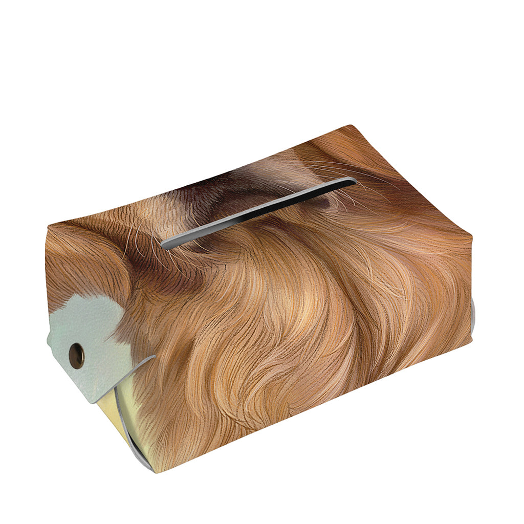 Golden Retriever Portrait Print Rectangle Tissue Box Cover