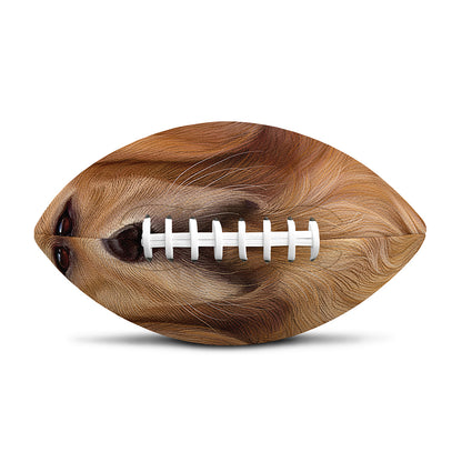 Golden Retriever Portrait Print Rugby Ball