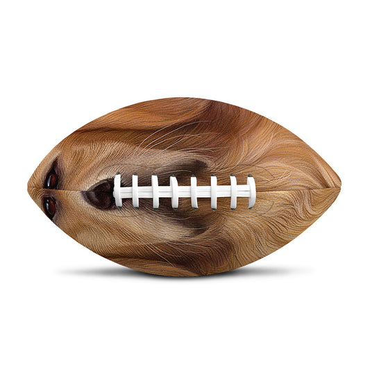Golden Retriever Portrait Print Rugby Ball