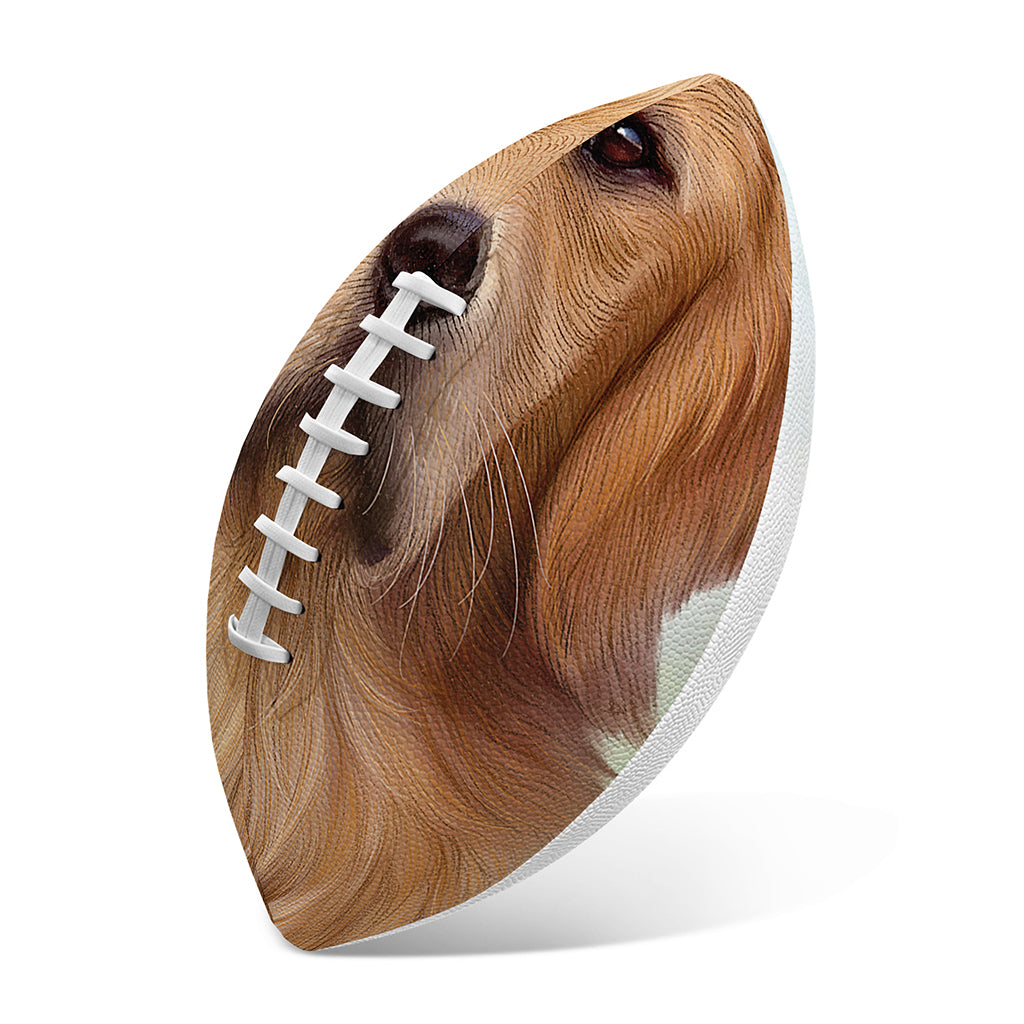 Golden Retriever Portrait Print Rugby Ball