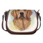 Golden Retriever Portrait Print Saddle Bag