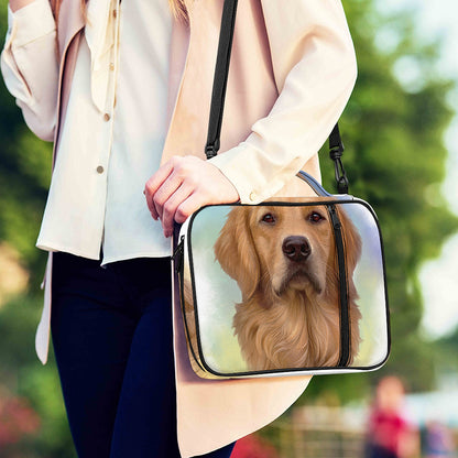 Golden Retriever Portrait Print Shoulder Strap Bible Bag