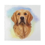 Golden Retriever Portrait Print Silk Bandana