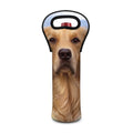Golden Retriever Portrait Print Single Neoprene Wine Tote