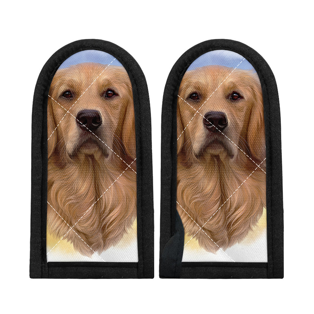 Golden Retriever Portrait Print Skillet Handle Cover