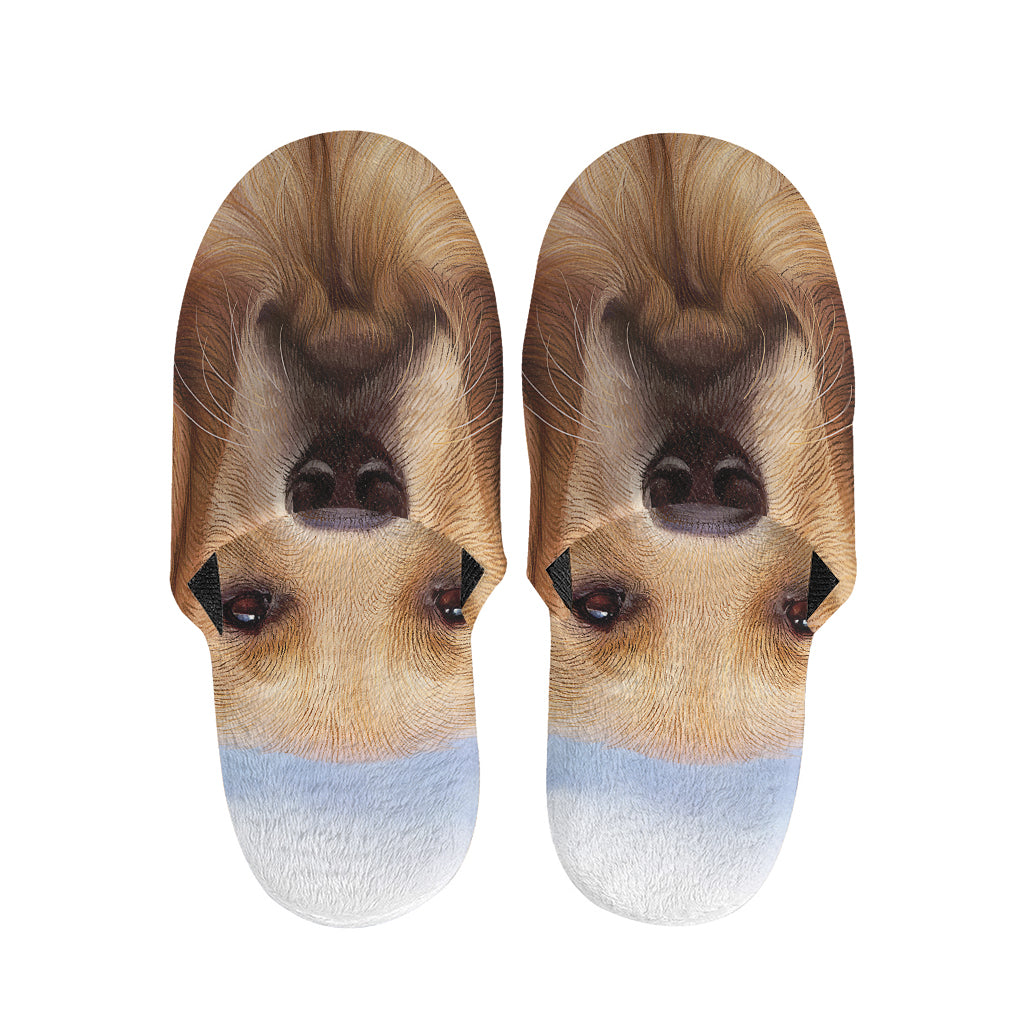 Golden Retriever Portrait Print Slippers