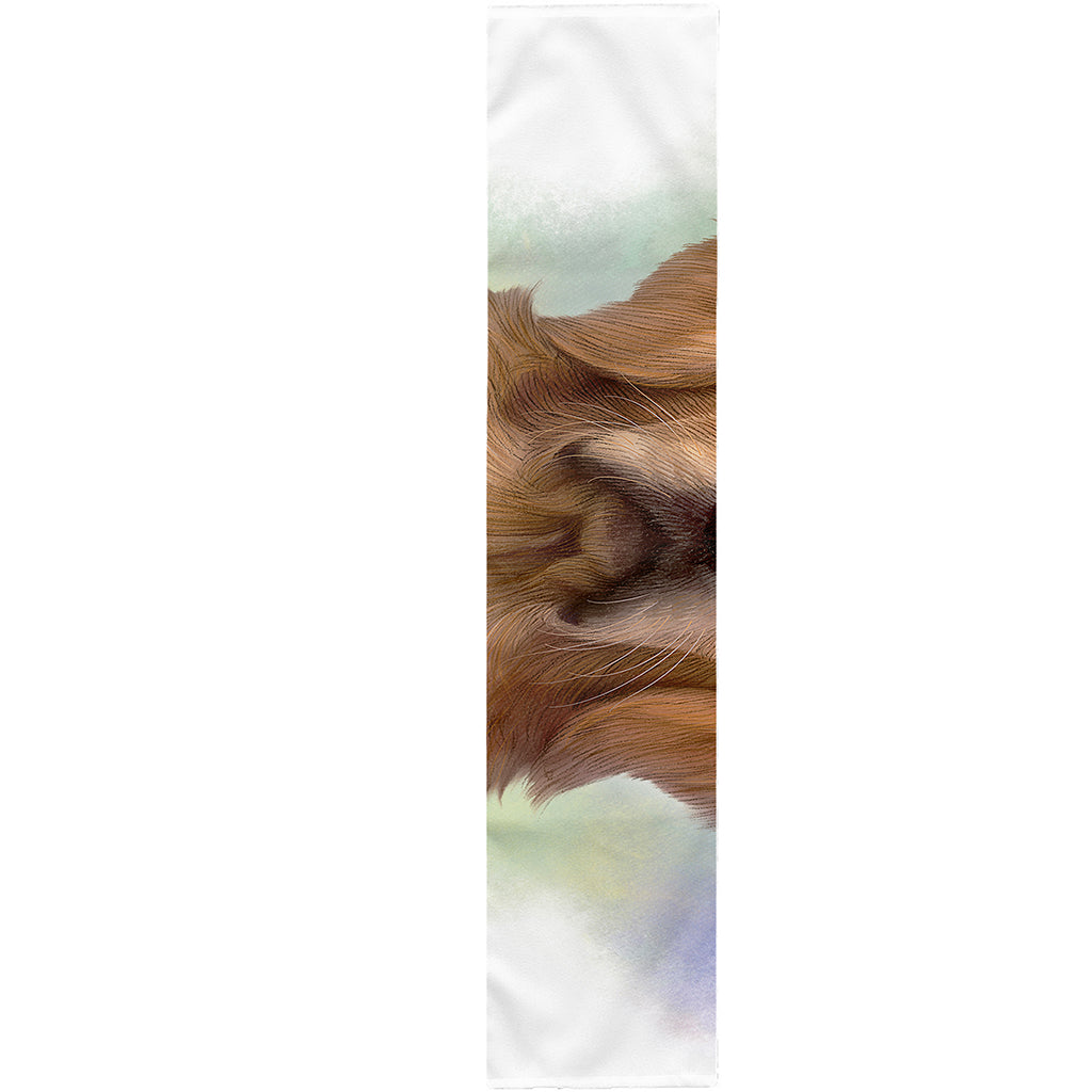 Golden Retriever Portrait Print Table Runner