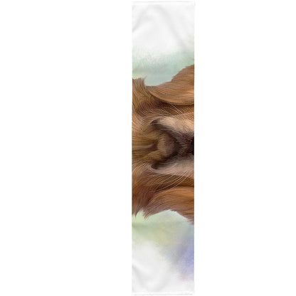 Golden Retriever Portrait Print Table Runner