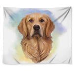 Golden Retriever Portrait Print Tapestry