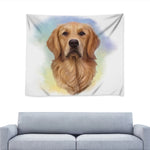 Golden Retriever Portrait Print Tapestry