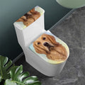 Golden Retriever Portrait Print Toilet Lid And Tank Cover Set