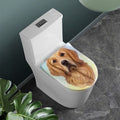 Golden Retriever Portrait Print Toilet Lid Cover