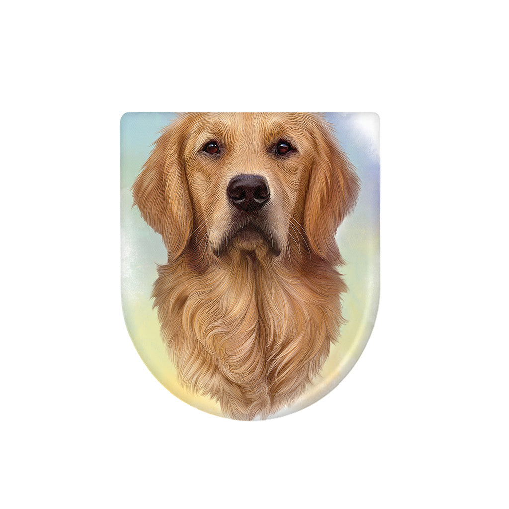 Golden Retriever Portrait Print Toilet Lid Cover