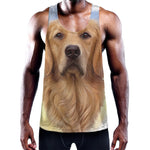 Golden Retriever Portrait Print Training Tank Top