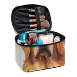 Golden Retriever Portrait Print Travel Makeup Bag