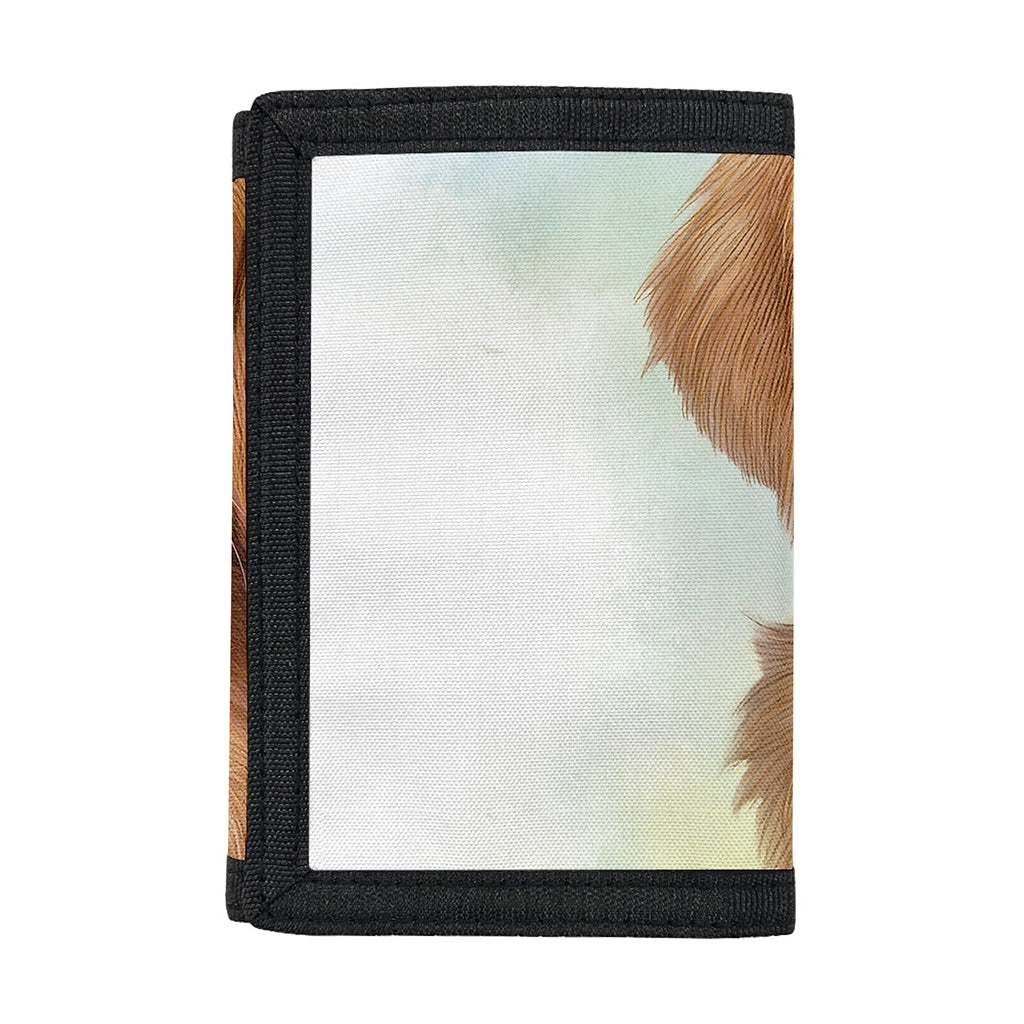 Golden Retriever Portrait Print Trifold Wallet