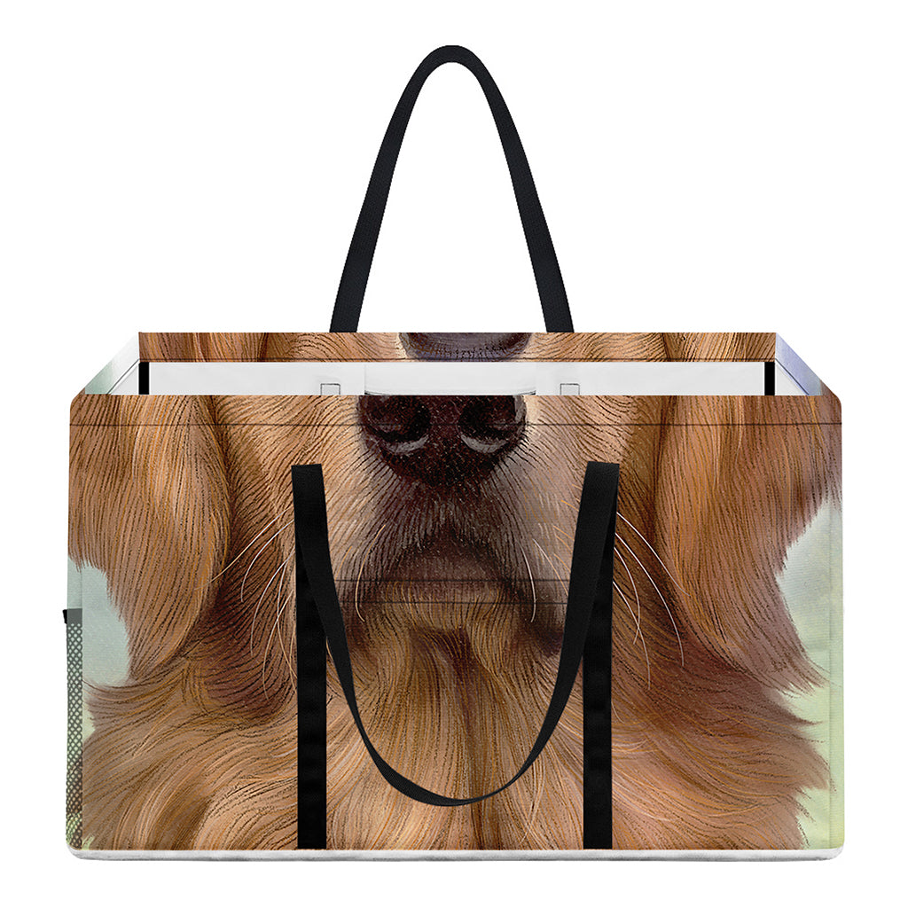 Golden Retriever Portrait Print Utility Tote Bag