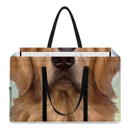 Golden Retriever Portrait Print Utility Tote Bag