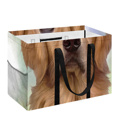 Golden Retriever Portrait Print Utility Tote Bag