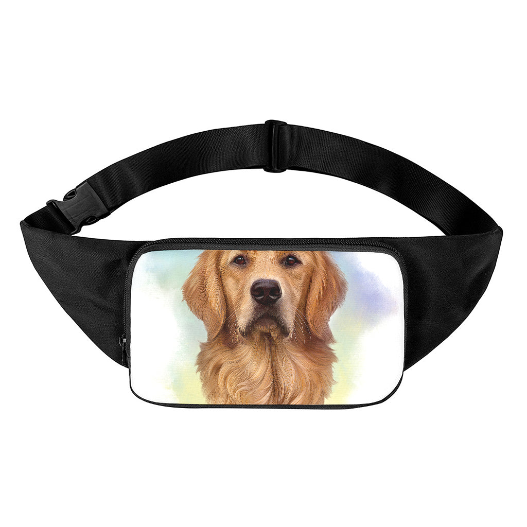 Golden Retriever Portrait Print Waist Bag