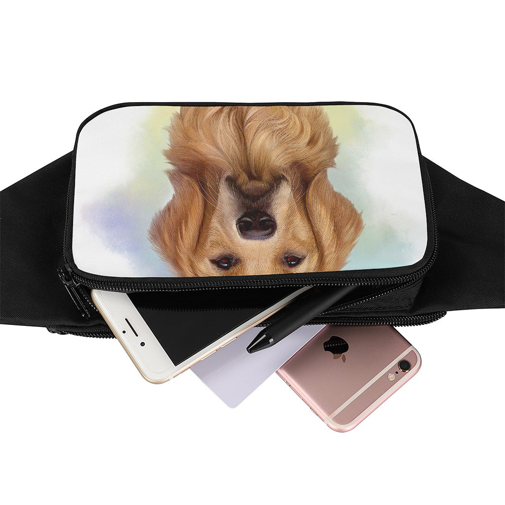 Golden Retriever Portrait Print Waist Bag