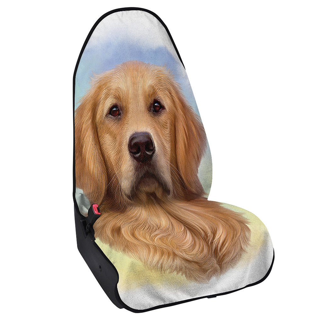 Golden Retriever Portrait Print Waterproof Car Seat Cover