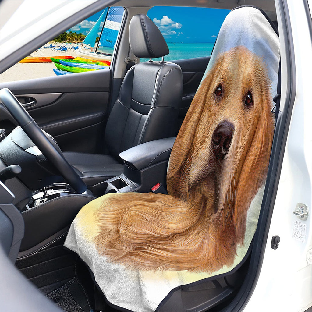 Golden Retriever Portrait Print Waterproof Car Seat Cover
